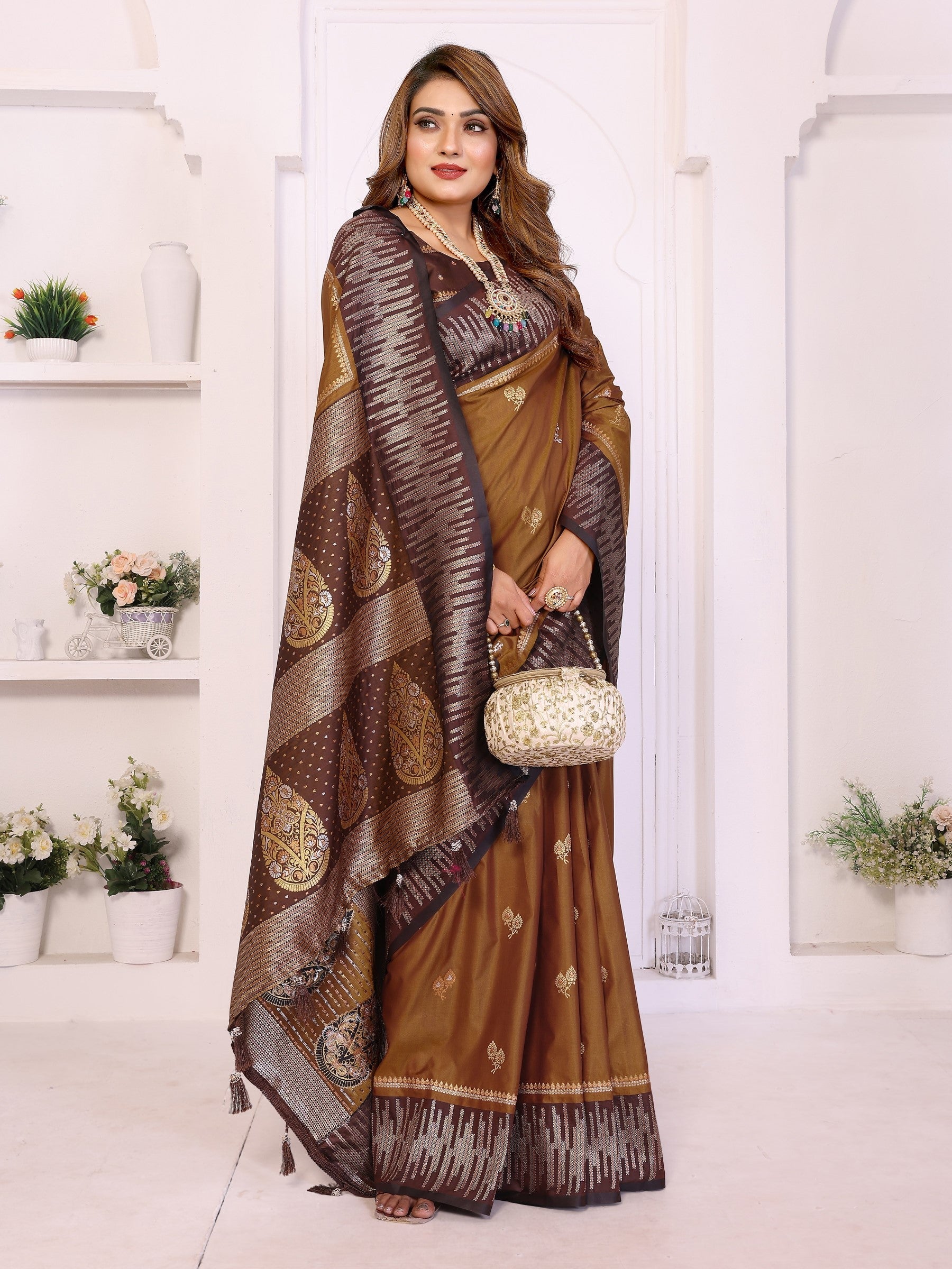 Anaita Premium South Soft Silk Saree | Grocsy