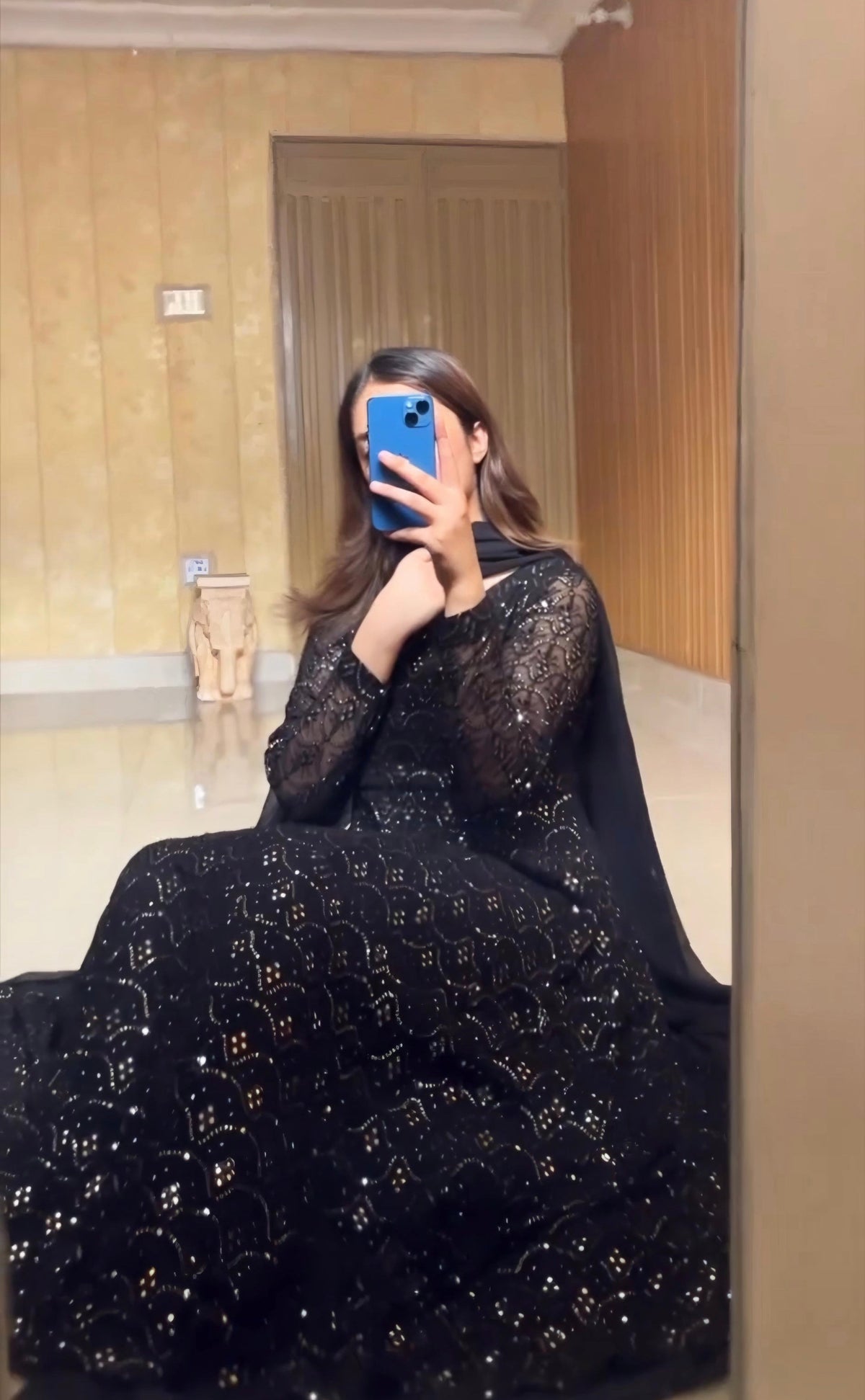 Yash Enterprise Black Fux Georgett Party Wear Salwar Suit | Grocsy