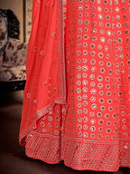 Myra Neon Art Silk Heavy Embroidered Designer Lehenga | Grocsy