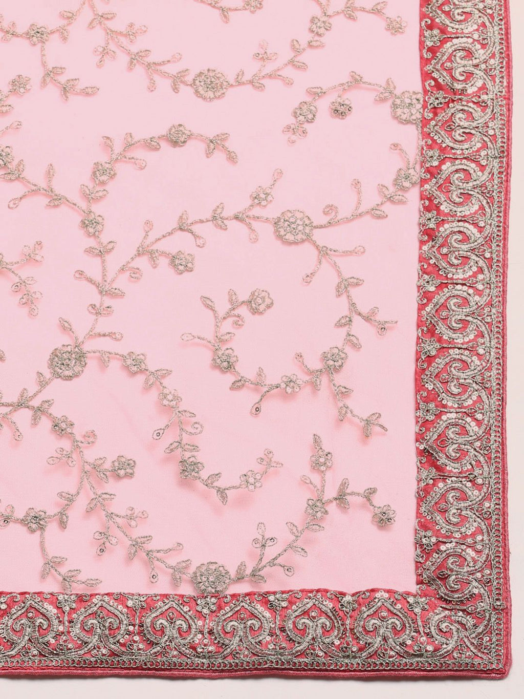 kasee Floral Embroidered Sequinned Net Saree | Grocsy