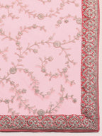 kasee Floral Embroidered Sequinned Net Saree | Grocsy