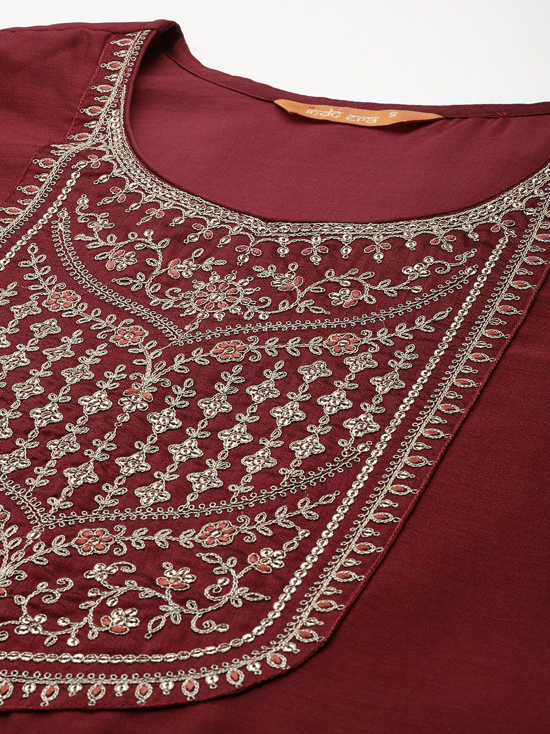 Indo Era Ethnic Motifs Yoke Design Sequinned Kurta with Trousers & Dupatta | Grocsy