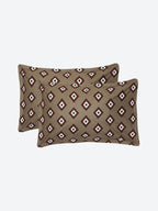 Monte Carlo Sailsbury White Printed Cotton 152 TC King Bedsheet With 2 Pillow Covers | Grocsy