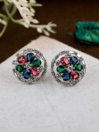 Shoshaa Multicoloured Contemporary Studs Earrings | Grocsy