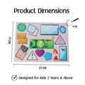 Advit Toys Shapes Jigsaw Puzzle Triangle Rectangle Square | Educational Shape Learning Puzzle for Kids & Toddlers 2+ Years (24 Pieces + Book Inside) | Grocsy