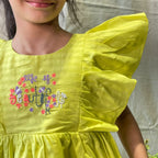 ArthLife Neon Beautiful Embroidered Dress | Grocsy