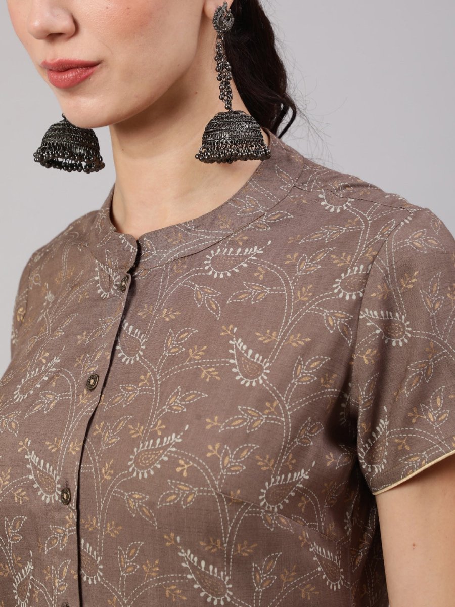 Aks Floral Printed Kurta With Trousers | Grocsy