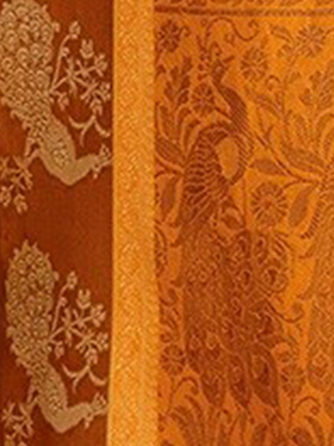 Sangria Ethnic Motifs Woven Design Art Silk Banarasi Saree | Grocsy