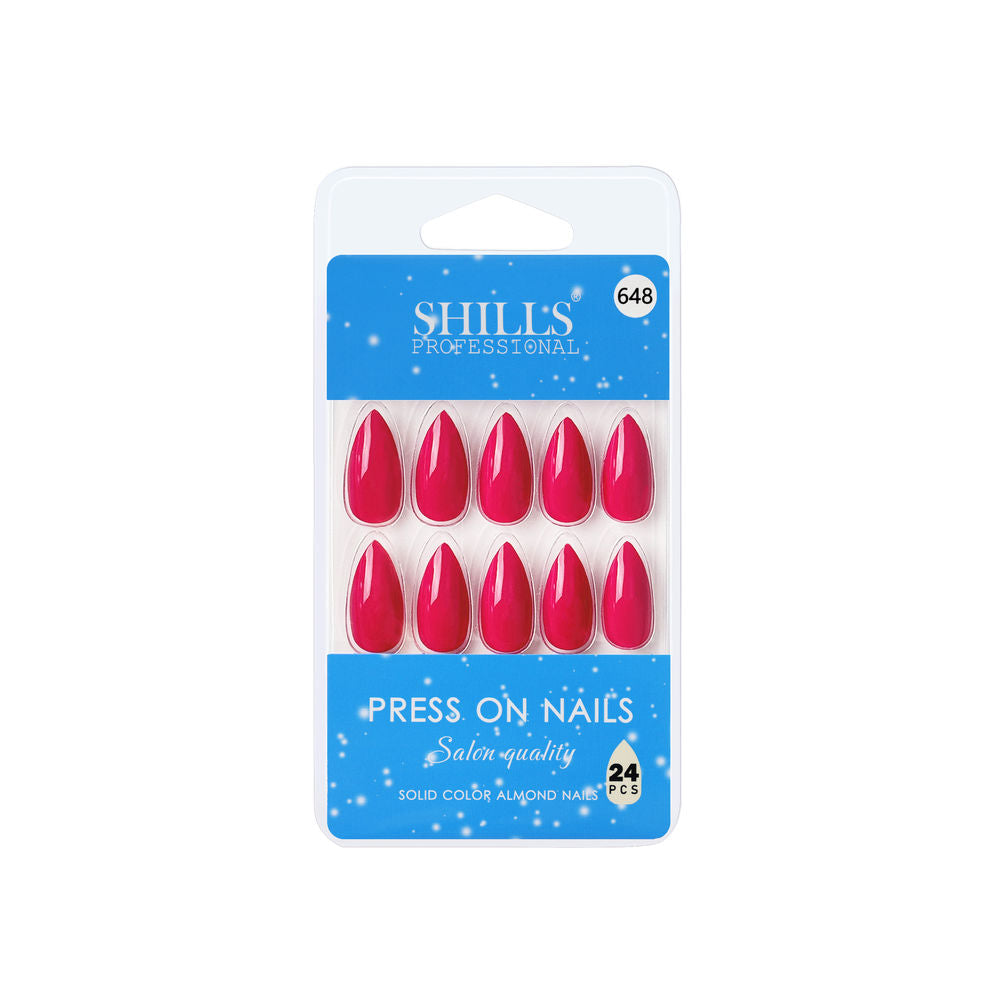 Shills Professional Reusable Press On Nails Almond - SPN648 | Grocsy