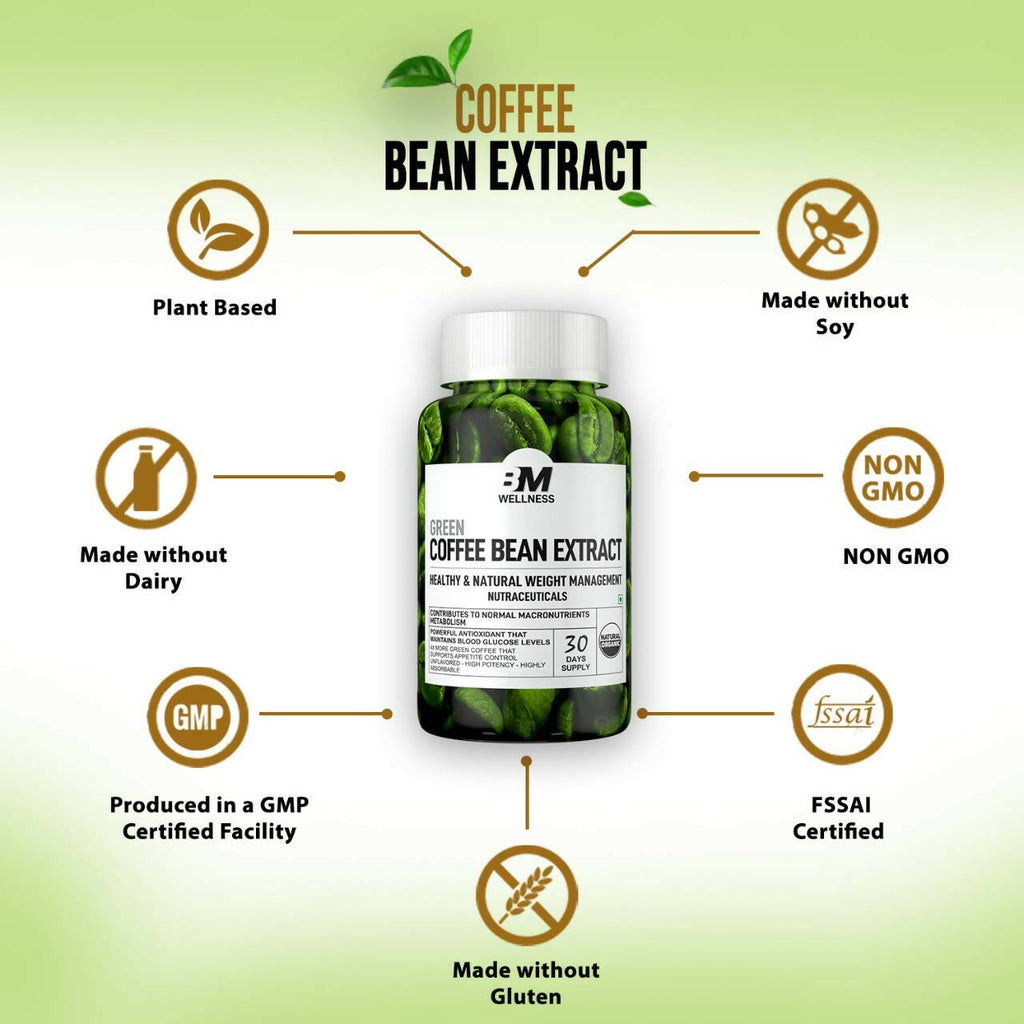 BM Wellness Green Coffee Bean Extract Tablets | Grocsy