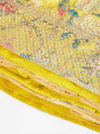 House of Panchhi Mustard Colour Organza Floral Design Digital Print Lehenga Choli & Dupatta | Grocsy