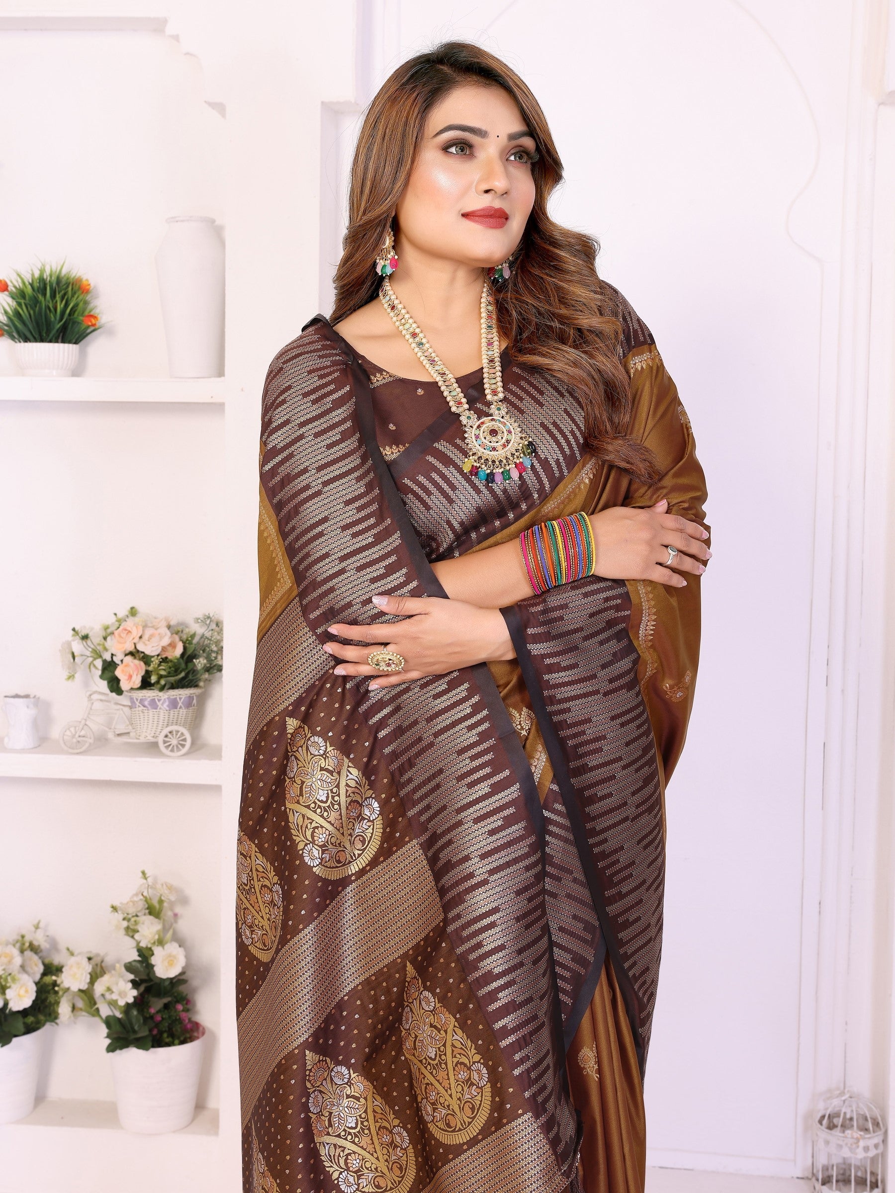 Anaita Premium South Soft Silk Saree | Grocsy