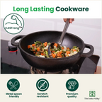 The Indus Valley CASTrong Cast Iron Cookware Set: Tawa + Kadai, Kitchen Set for Home, Pre-seasoned, 100% Pure, Toxin-free, Induction | Grocsy