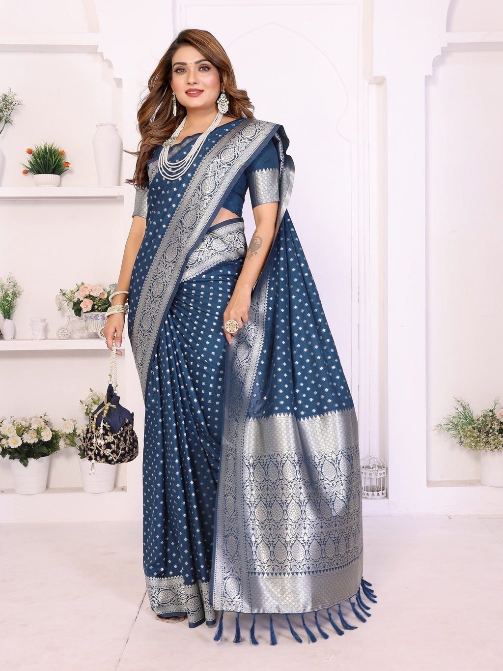 Anaita Premium Georgette Silk Saree | Grocsy