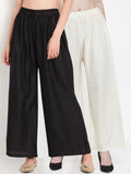 TAG 7 Women Pack Of 7 Solid Flared Palazzos | Grocsy