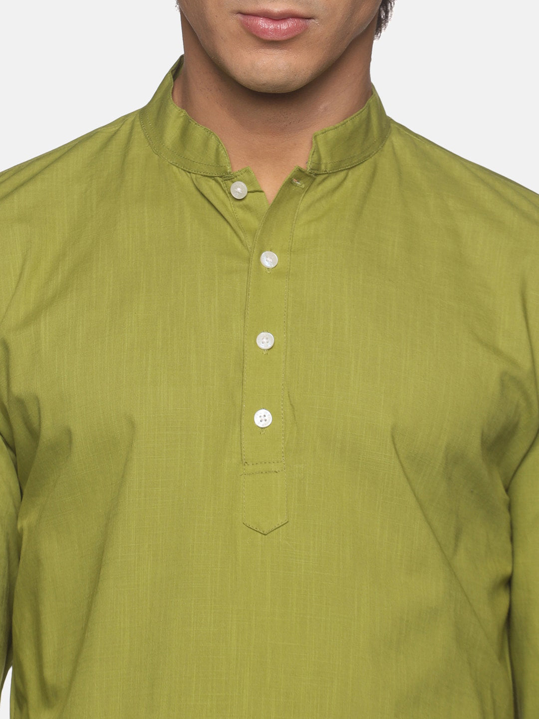 Sethukrishna Men Green Pure Cotton Kurta with Dhoti Pants | Grocsy
