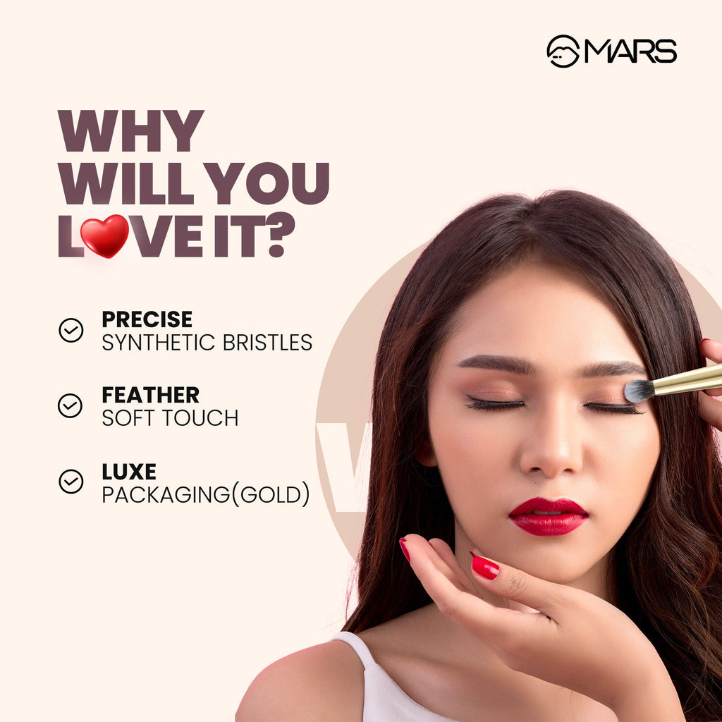 MARS Cosmetics Artist's Arsenal Professional Eyeshadow Smudging Pencil Brush Golden | Grocsy