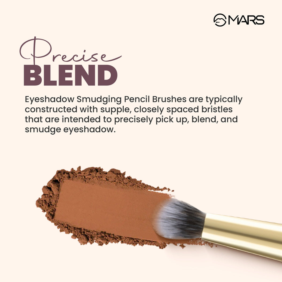 MARS Cosmetics Artist's Arsenal Professional Eyeshadow Smudging Pencil Brush Golden | Grocsy