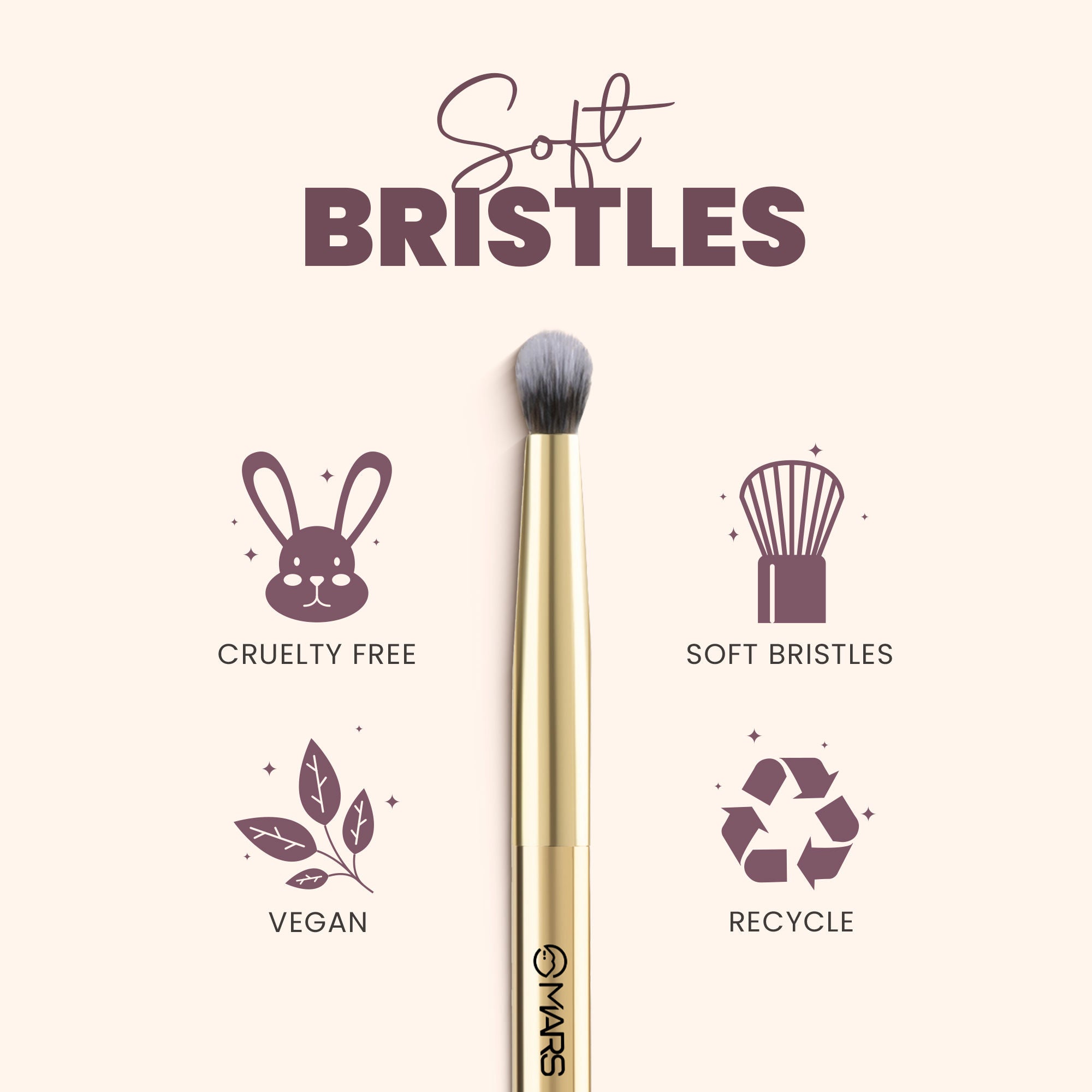MARS Cosmetics Artist's Arsenal Professional Eyeshadow Smudging Pencil Brush Golden | Grocsy