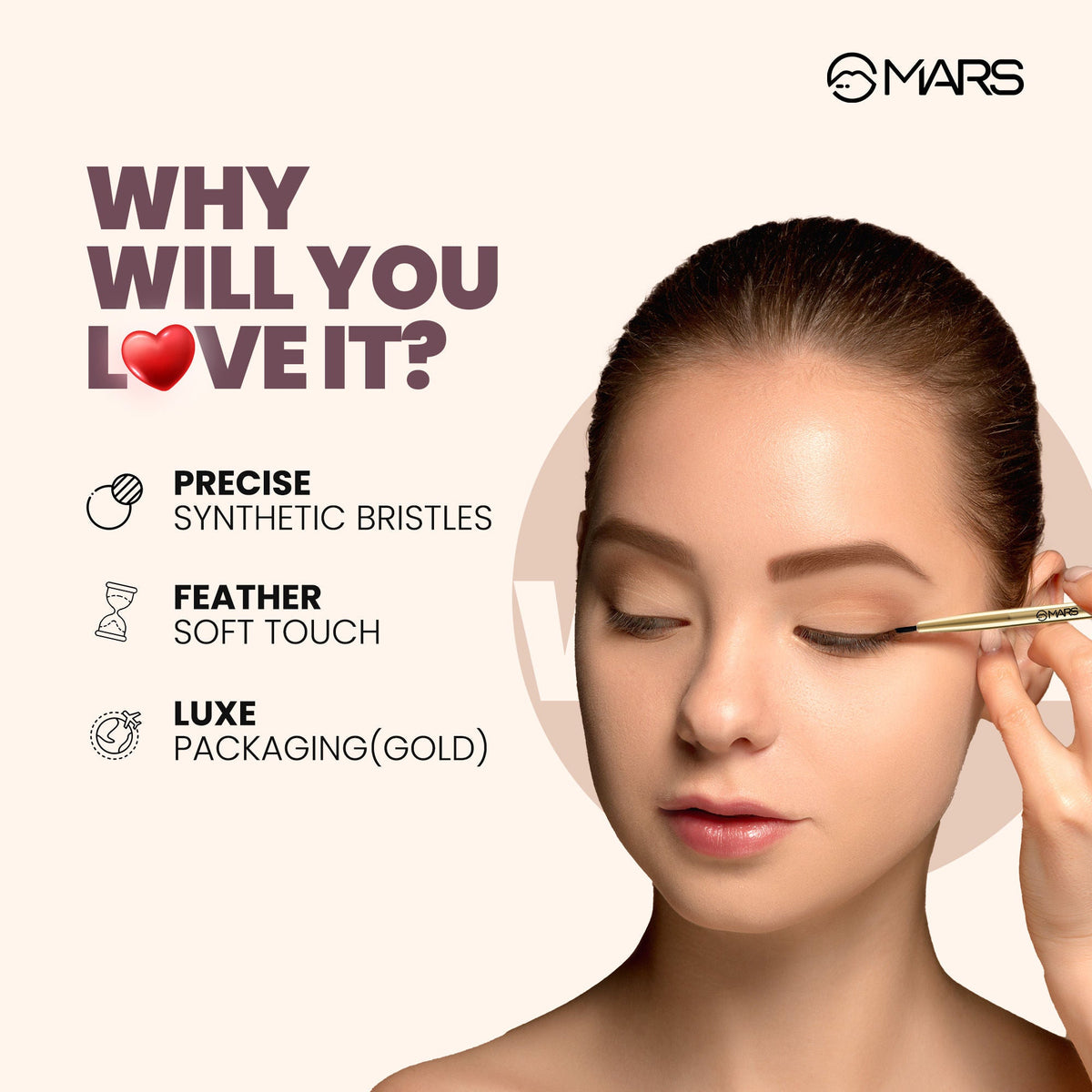MARS Cosmetics Artist Arsenal Professional Eyeliner Brush | Grocsy
