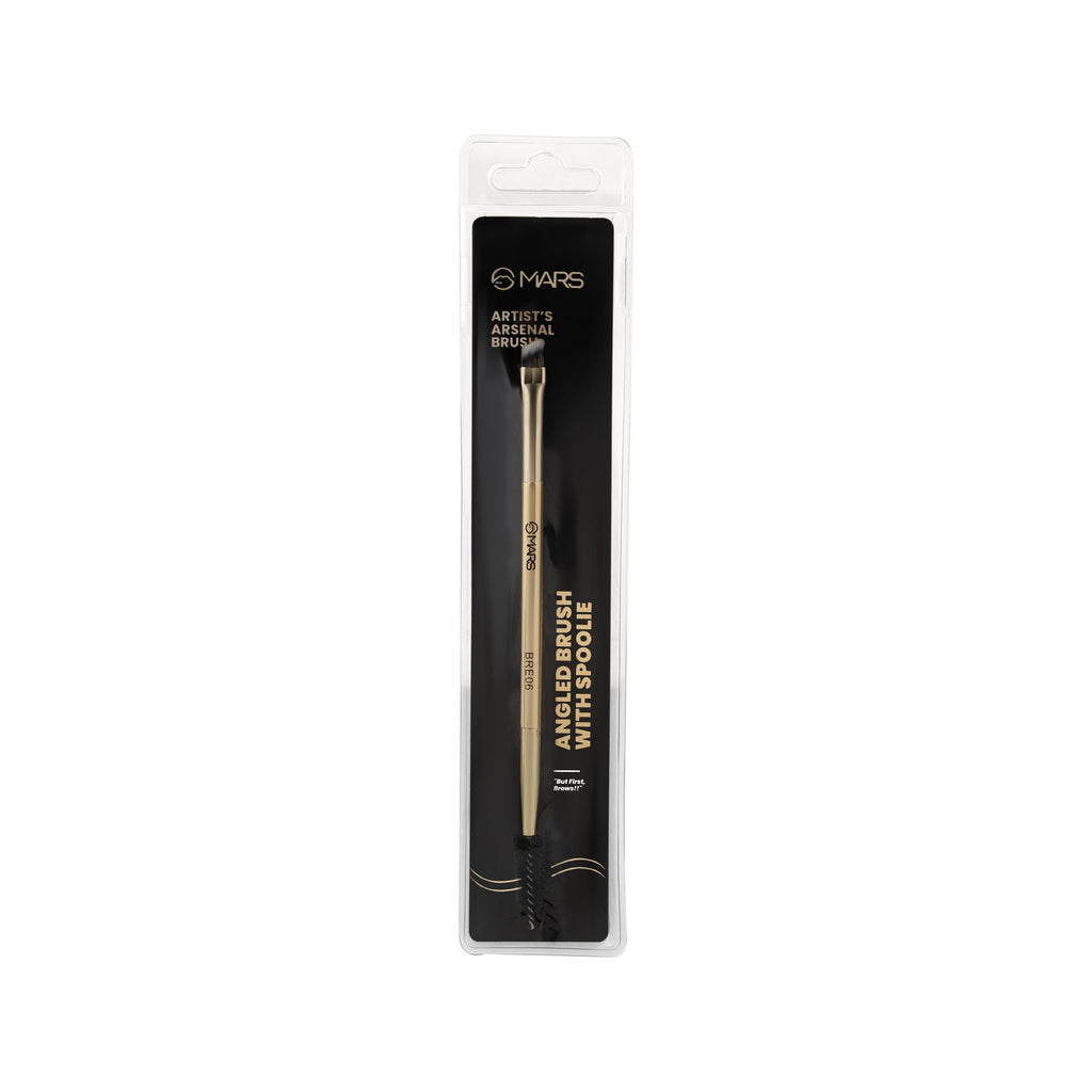 MARS Cosmetics Artist'S Arsenal Professional Angled Brush With Spoolie | Grocsy