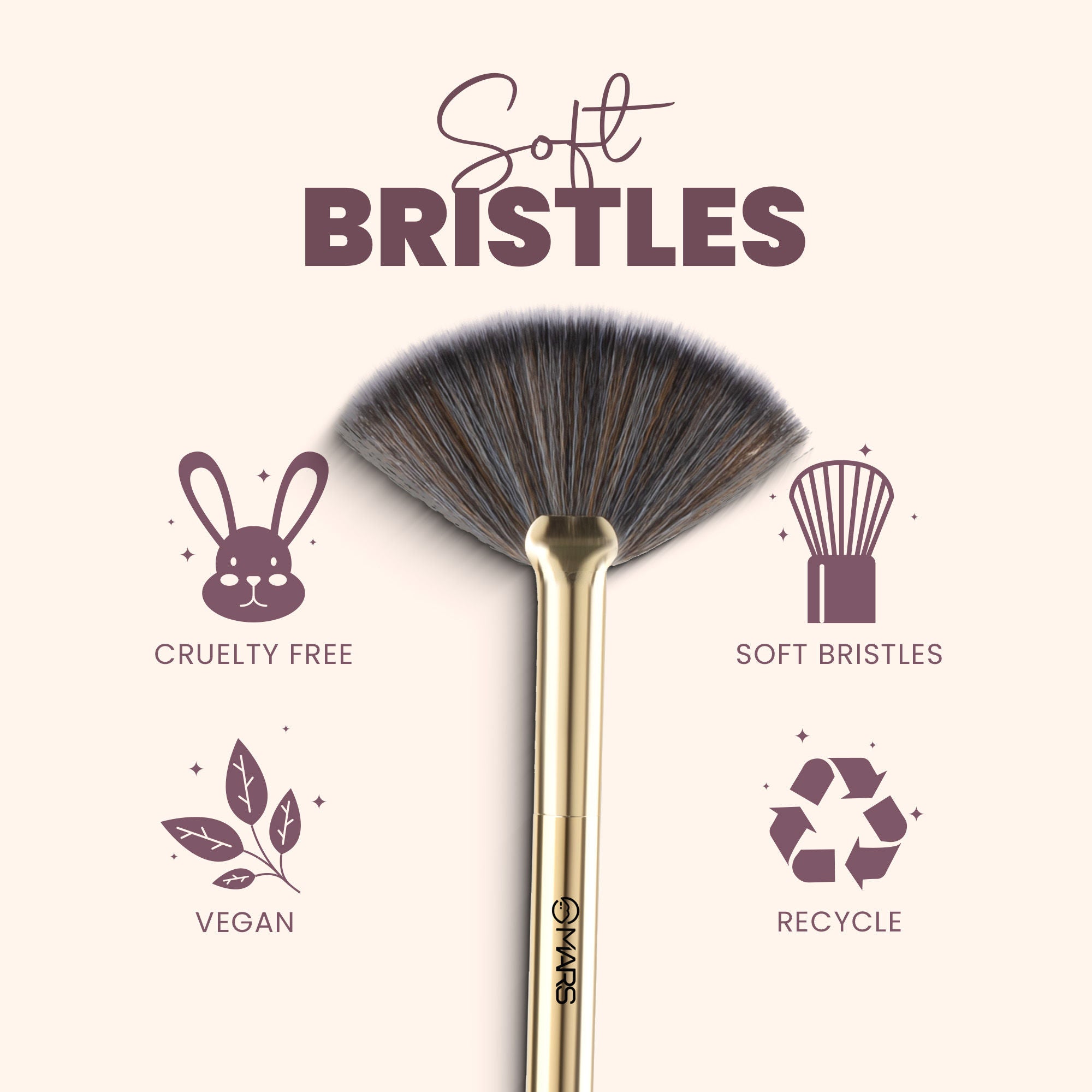 MARS Cosmetics Professional Fan Highlighting Brush | Grocsy