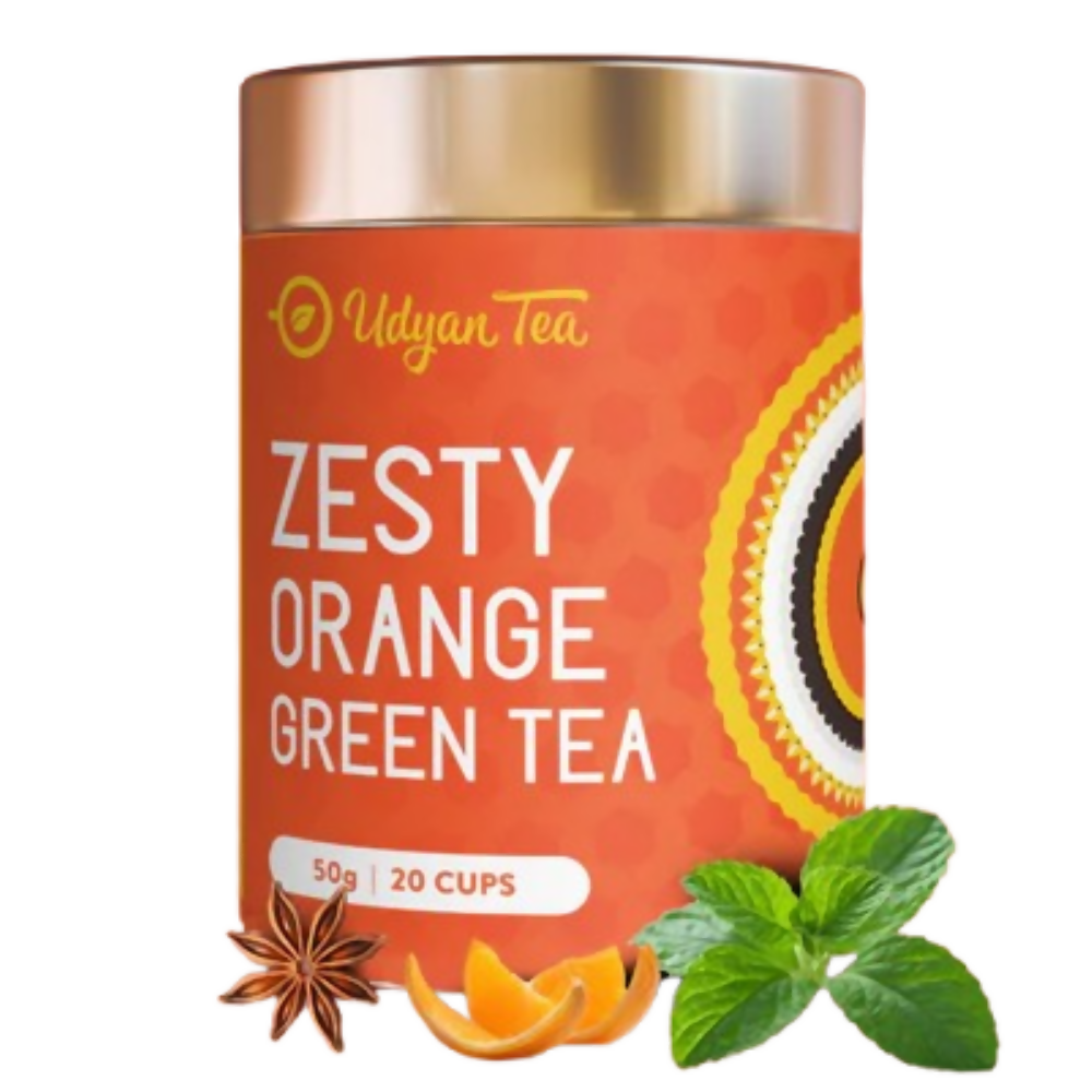 Udyan Tea Zesty Orange Green Tea | Grocsy