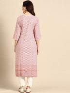 Sangria Geometric Embroidered Sequinned Kurta | Grocsy