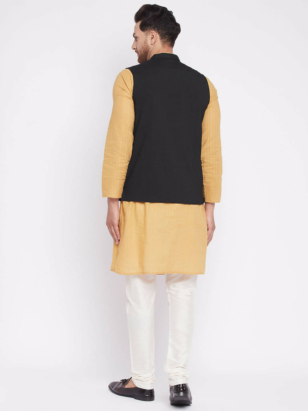 Even Apparels Men Black Nehru Jacket | Grocsy