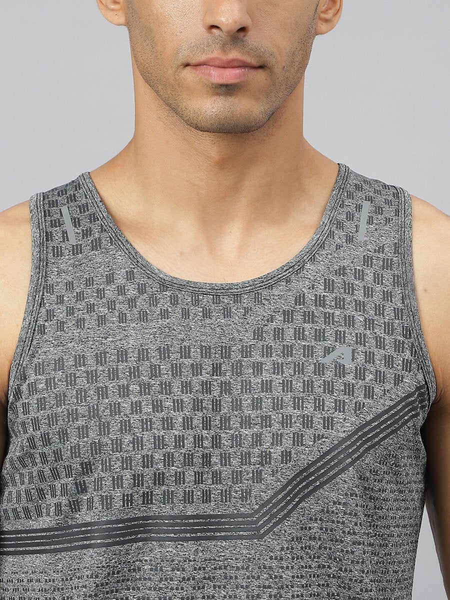 Alcis Men Heather Anti-Static Slim-Fit Grocsynce Running Singlet | Grocsy
