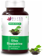 Bliss Welness Immune Health Giloy Biopiperine Veg Tablet | Grocsy