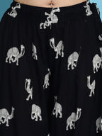 TAG 7 Printed Pure Cotton Flared Palazzo | Grocsy
