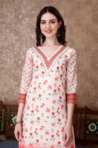 Hand Embroidered & Floral Printed Kurta With Pant & Dupatta Luxury, Multicolor - Hiral Fashion | Grocsy