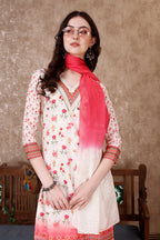 Hand Embroidered & Floral Printed Kurta With Pant & Dupatta Luxury, Multicolor - Hiral Fashion | Grocsy