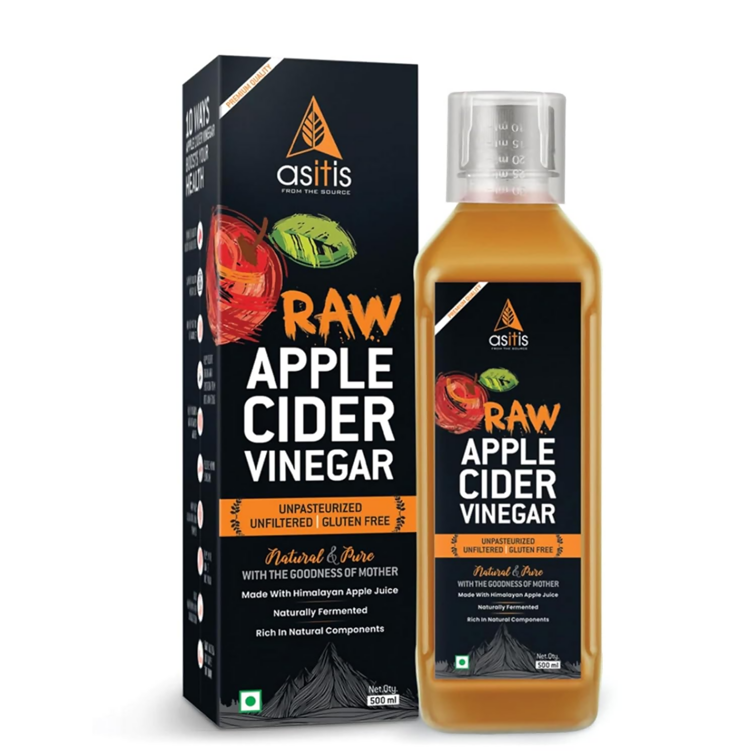 AS-IT-IS Nutrition Raw Apple Cider Vinegar with Mother | Grocsy