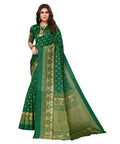 Vamika Green Printed Art Silk Saree | Grocsy