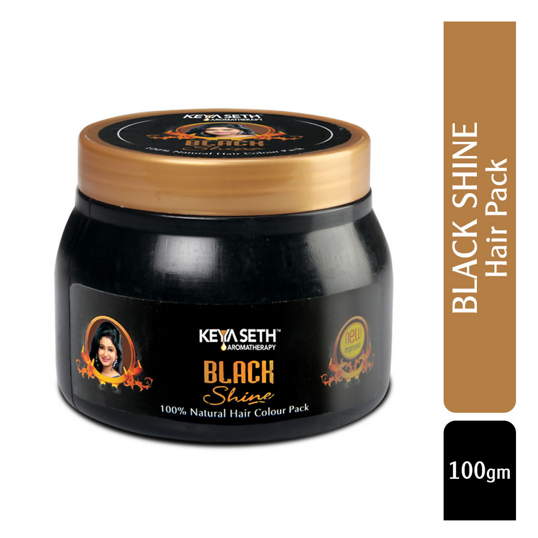 Keya Seth Aromatherapy Black Shine Hair Pack Natural Hair Color For Gray & White Hair | Grocsy