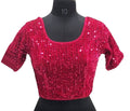 Vamika Rani Velvet Sequence Blouse | Grocsy