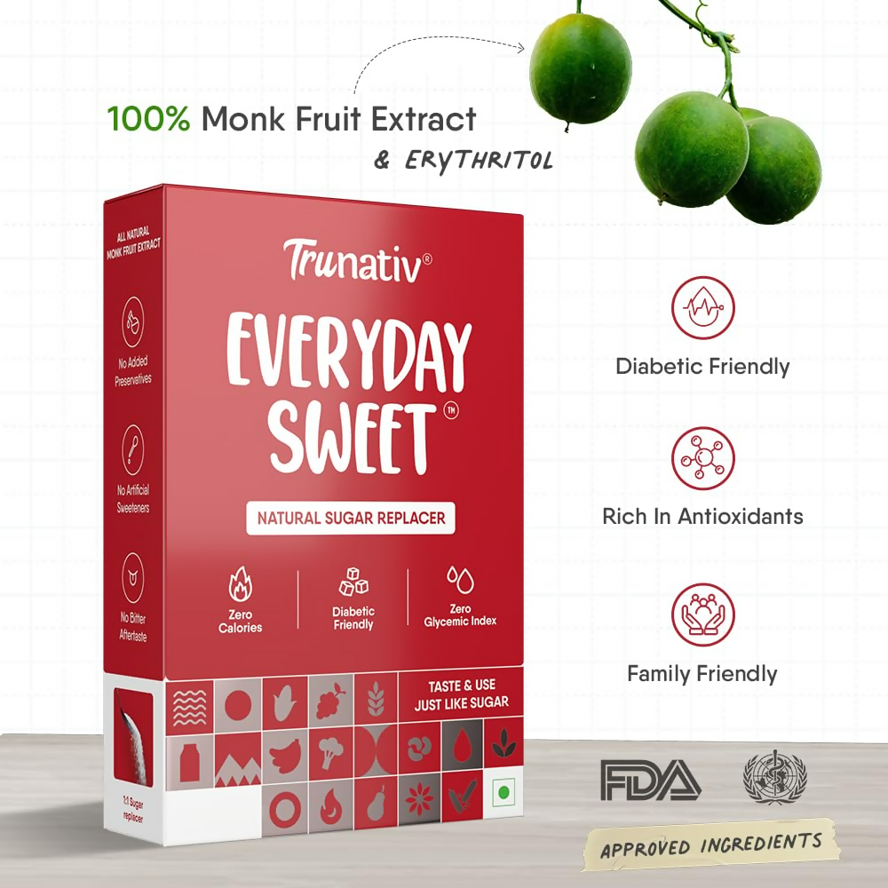 Trunativ Everyday Sweet Monkfruit Sweetener Powder | Grocsy