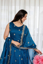 Yash Enterprise Rama Simmar Silk Party Wear Embroidery Suit Set | Grocsy