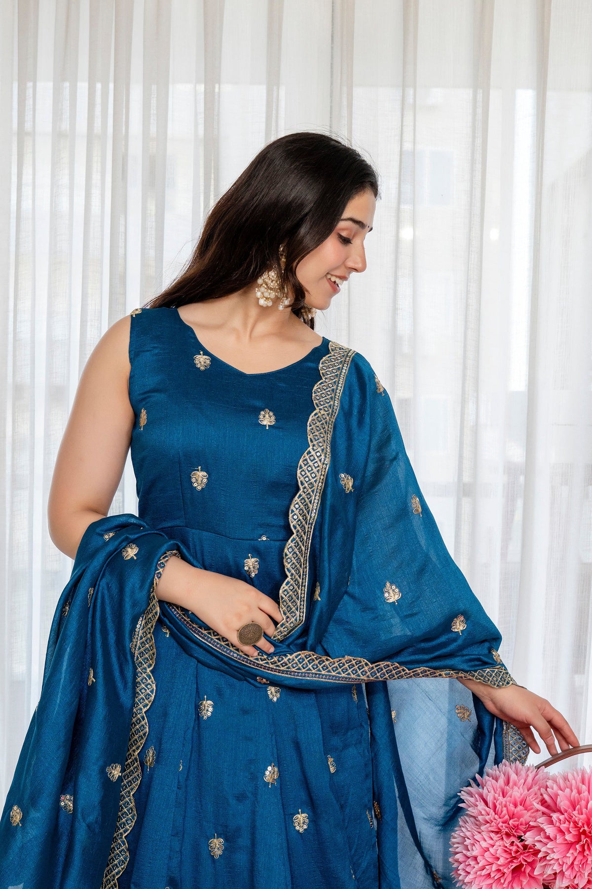 Yash Enterprise Rama Simmar Silk Party Wear Embroidery Suit Set | Grocsy