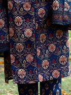 Hand Embroidered & Floral Printed Lace Detailed Kurta With Printed Pant & Dupatta Premium Luxury, Multicolor - Hiral Fashion | Grocsy