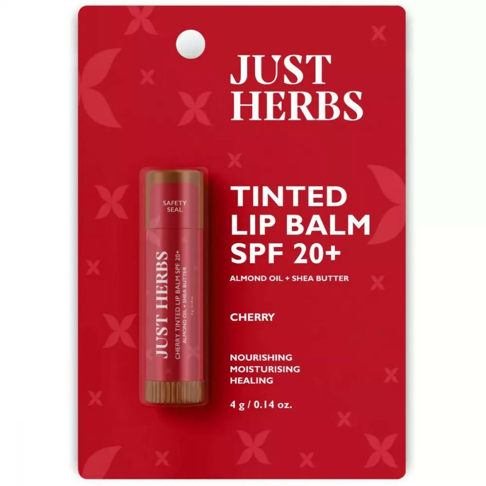 Just Herbs Tinted Lip Balm SPF 20+ Cherry Flavor | Grocsy