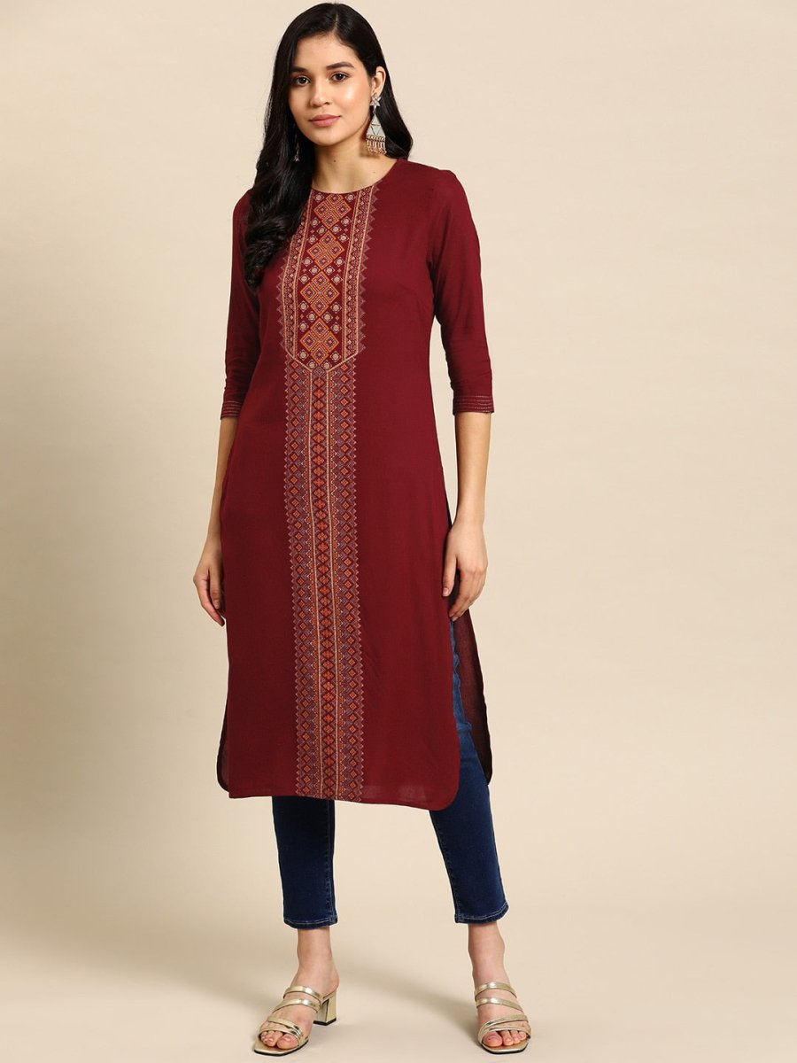 All About You Women Ethnic Motifs Printed Kurta | Grocsy