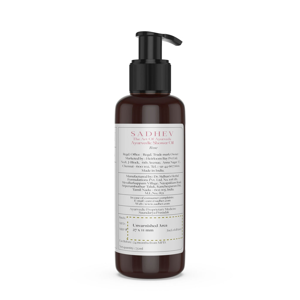 Sadhev Ayurvedic Rose Shower Oil | Grocsy