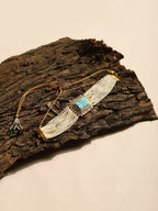 Women's Blue White Gold-Polished Handcrafted Necklace - Ruby Raang | Grocsy
