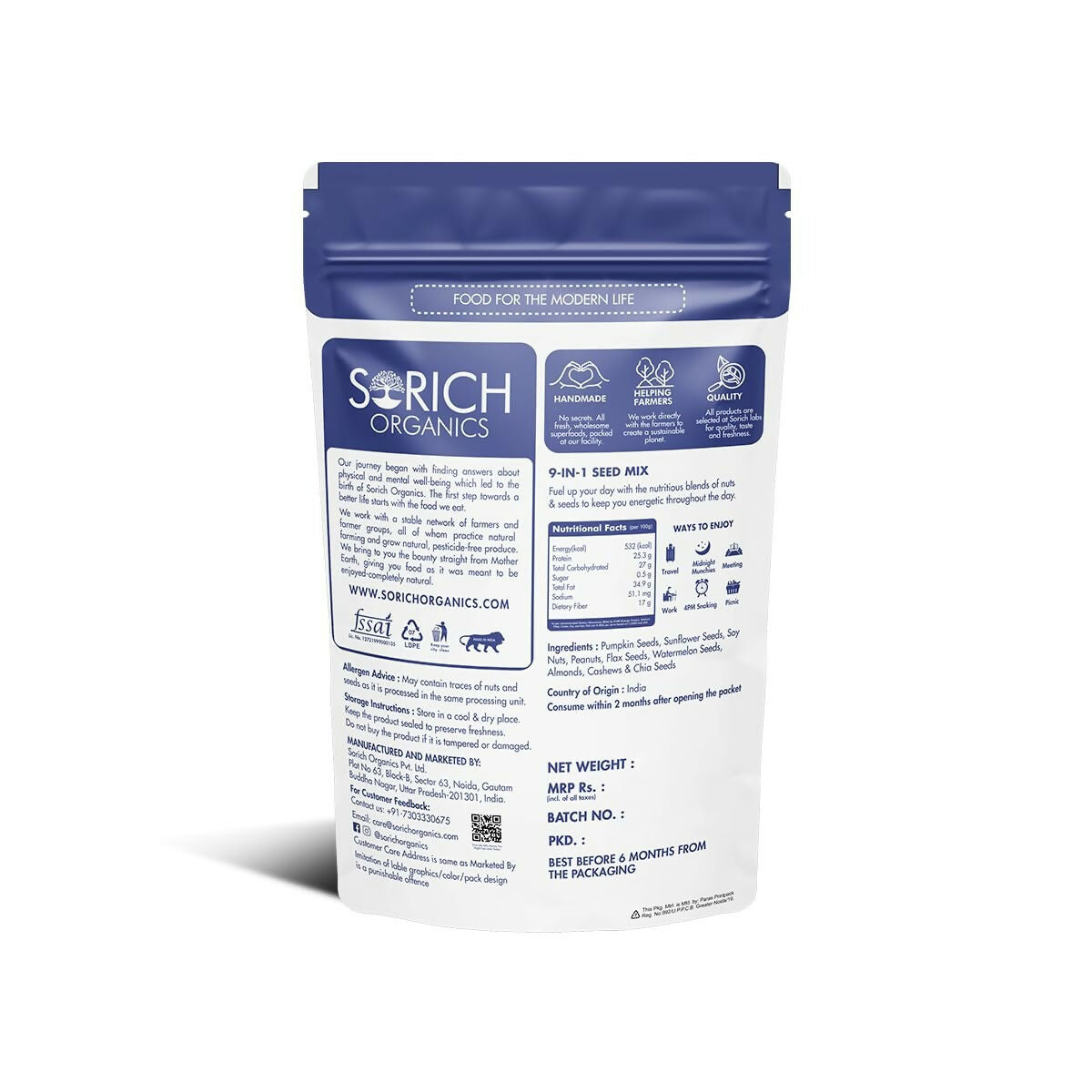 Sorich Organics 9 in 1 Seed Mix | Grocsy