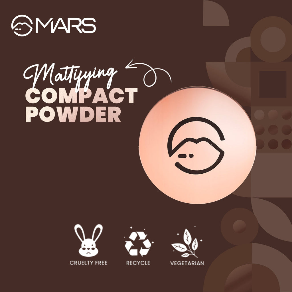 MARS Cosmetics Matte On Compact Powder with Applicator Puff - 01 Light | Grocsy
