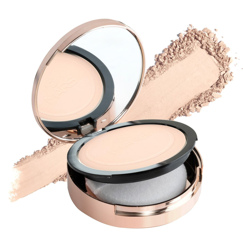 MARS Cosmetics Matte On Compact Powder with Applicator Puff - 02 Beige | Grocsy