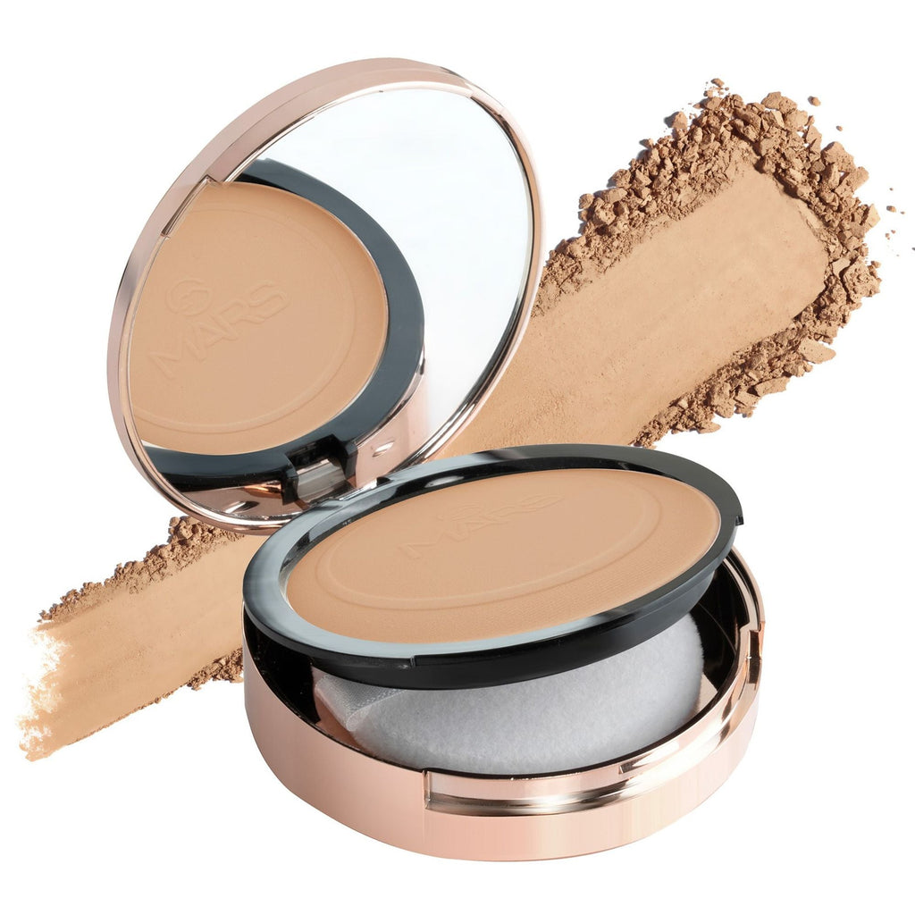 MARS Cosmetics Matte On Compact Powder with Applicator Puff - 06 Tan | Grocsy